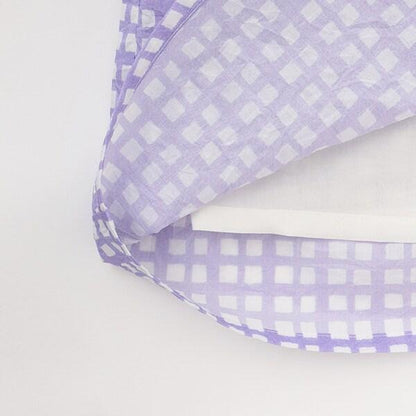 棉質印花拼接蕾絲豎拼接連衣裙