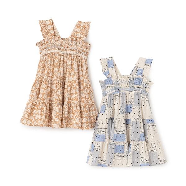 【リンク】全印花褶皺連衣裙（兒童）