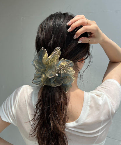 《GOLDY/ゴールディ》絲綢銀色圓點發飾