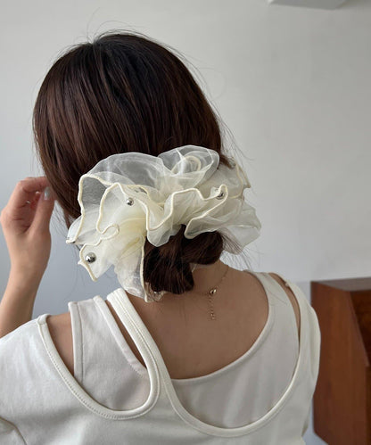 《GOLDY/ゴールディ》絲綢銀色圓點發飾