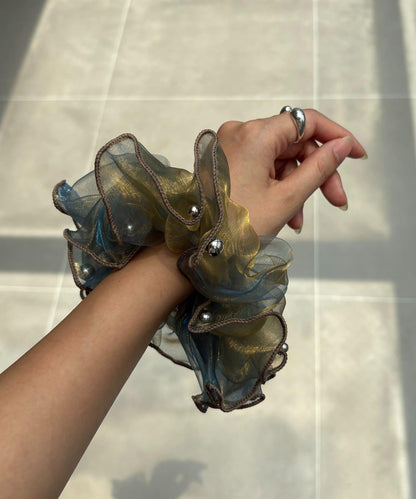 《GOLDY/ゴールディ》絲綢銀色圓點發飾