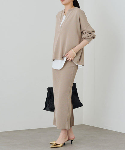 【Loungedress】和紙羅紋針織半身裙