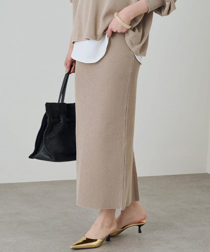 【Loungedress】和紙羅紋針織半身裙