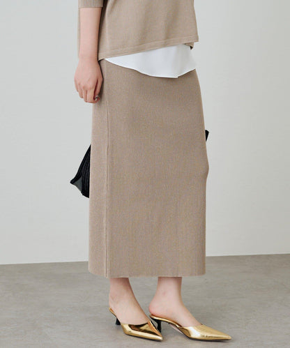 【Loungedress】和紙羅紋針織半身裙