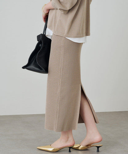 【Loungedress】和紙羅紋針織半身裙