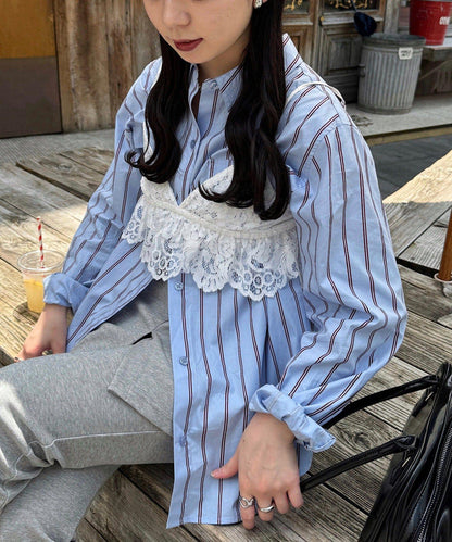 條紋襯衫