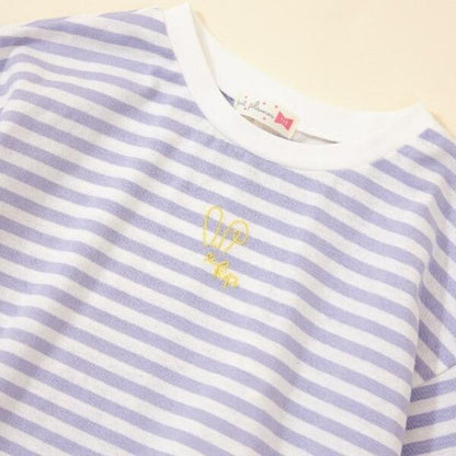 KP coucou? 單點刺繡長袖條紋T恤（80～140）