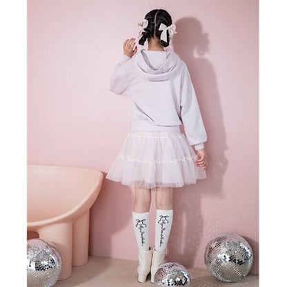 蓬鬆荷葉邊網紗裙