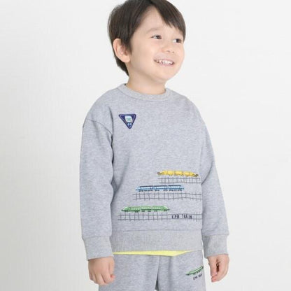 KPBOY 電車刺繡薄絨套裝（80～120）