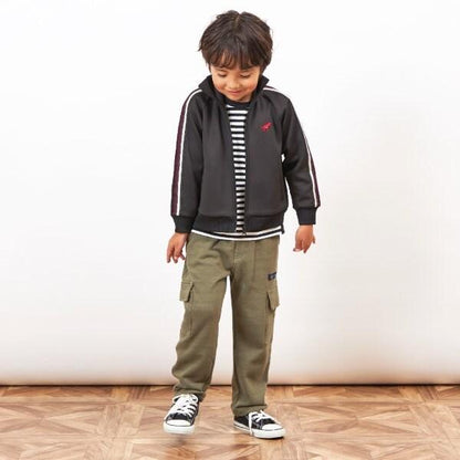 KPBOY 恐龍刺繡袖條紋夾克（110～150）