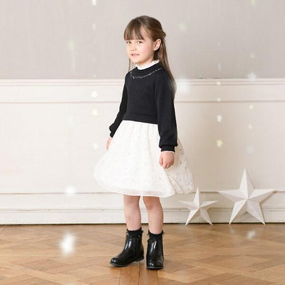 星座圖案雪紡連衣裙（90～150）