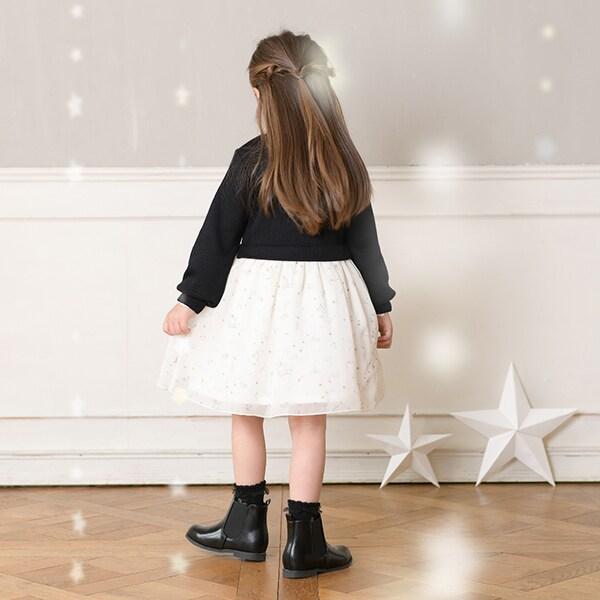 星座圖案雪紡連衣裙（90～150）