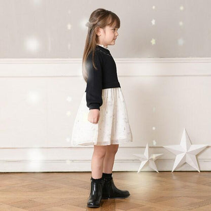 星座圖案雪紡連衣裙（90～150）