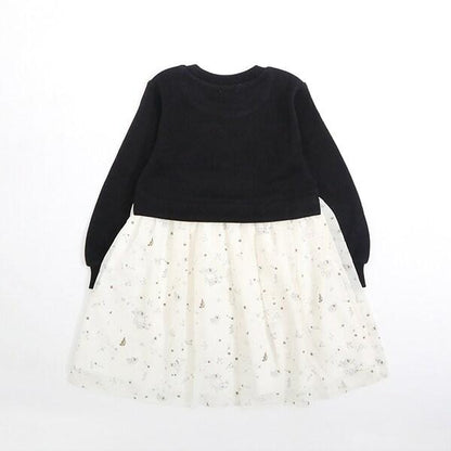 星座圖案雪紡連衣裙（90～150）