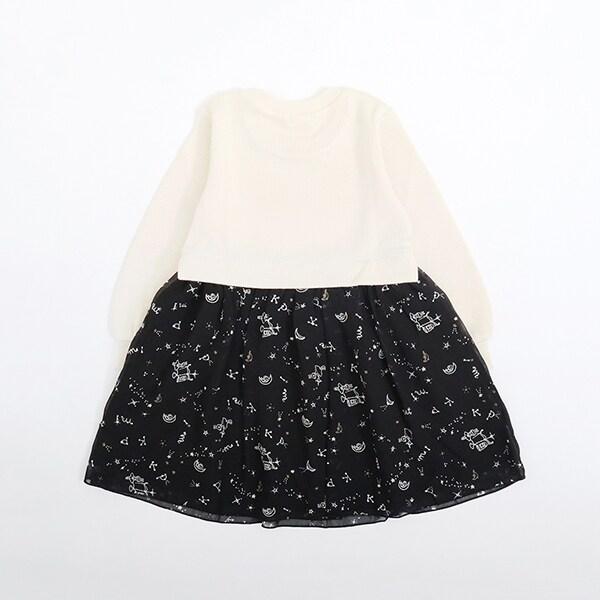 星座圖案雪紡連衣裙（90～150）