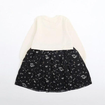 星座圖案雪紡連衣裙（90～150）