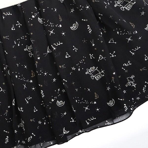星座圖案雪紡連衣裙（90～150）