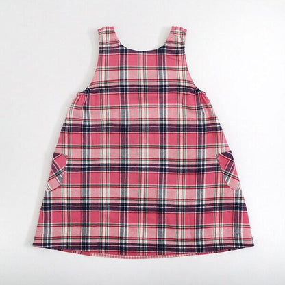 格紋雙面穿連衣裙（80～140）