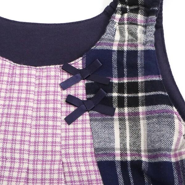 格紋雙面穿連衣裙（80～140）