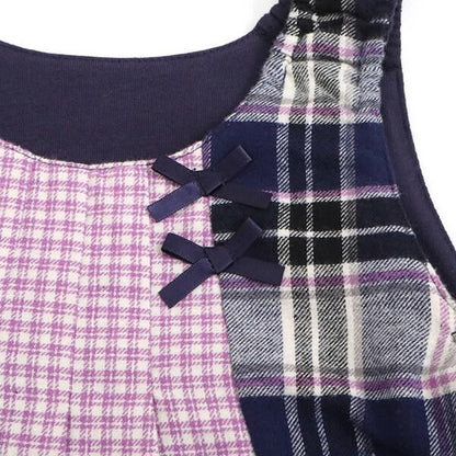 格紋雙面穿連衣裙（80～140）