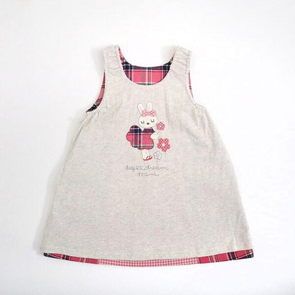 格紋雙面穿連衣裙（80～140）