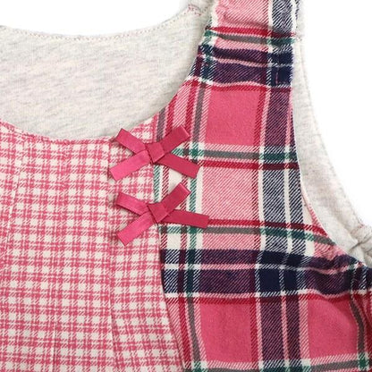 格紋雙面穿連衣裙（80～140）