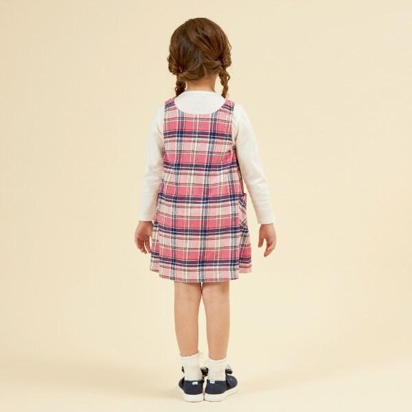 格紋雙面穿連衣裙（80～140）