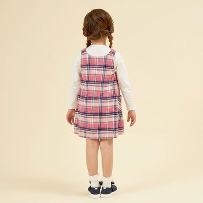 格紋雙面穿連衣裙（80～140）