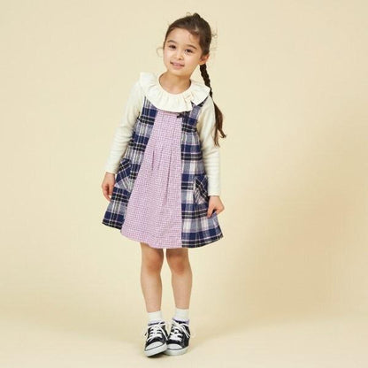 格紋雙面穿連衣裙（80～140）