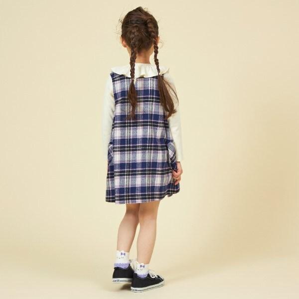 格紋雙面穿連衣裙（80～140）