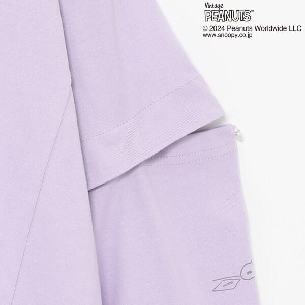 【《PEANUTS》】【清涼】2WAY連帽線條外套