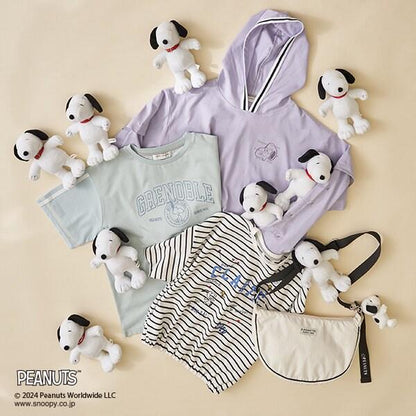 【《PEANUTS》】【清涼】2WAY連帽線條外套