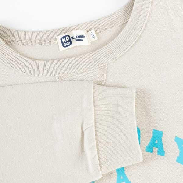 印花標誌衛衣風長袖T恤（100～130）