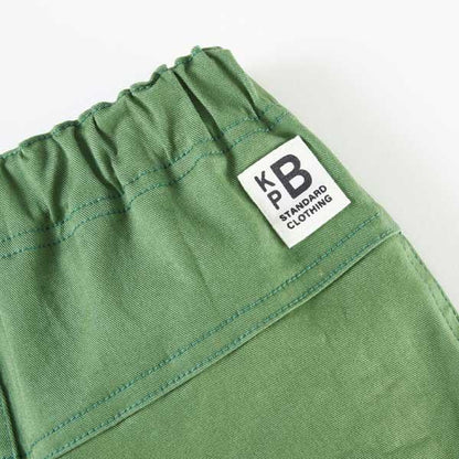 彈力斜紋工裝風長褲（100～130）