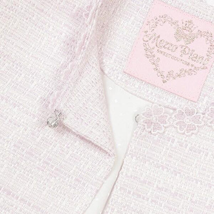 花呢面料下襬波浪邊夾克