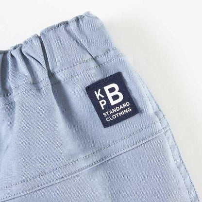 彈力斜紋工裝風長褲（100～130）