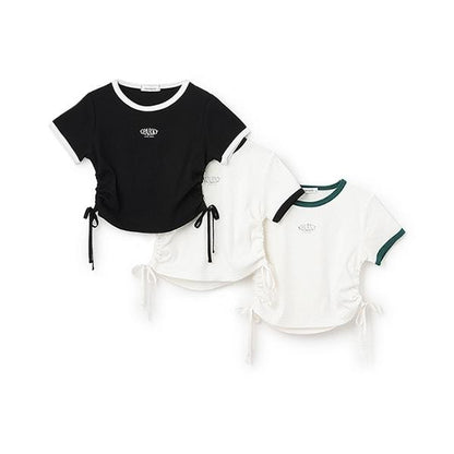 【接觸冷感/清涼】抽繩羅紋T恤