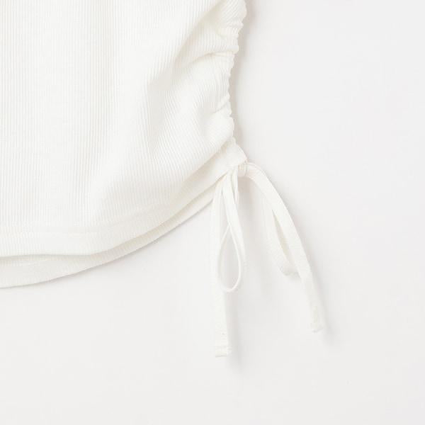 【接觸冷感/清涼】抽繩羅紋T恤