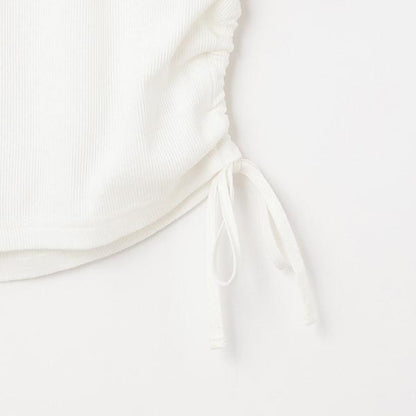 【接觸冷感/清涼】抽繩羅紋T恤