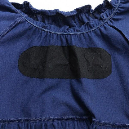 mimi醬度假風圖案木糖醇加工連衣裙