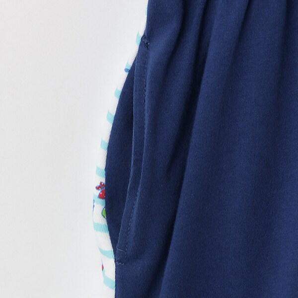 mimi醬度假風圖案木糖醇加工連衣裙