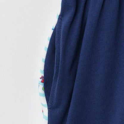 mimi醬度假風圖案木糖醇加工連衣裙