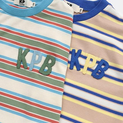 多色條紋無袖T恤