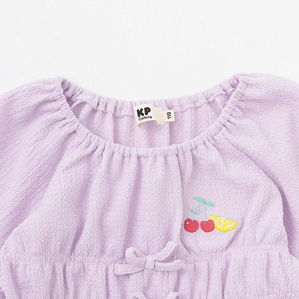 褶皺提花女襯衫