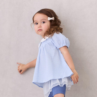 領口愛心刺繡長款上衣