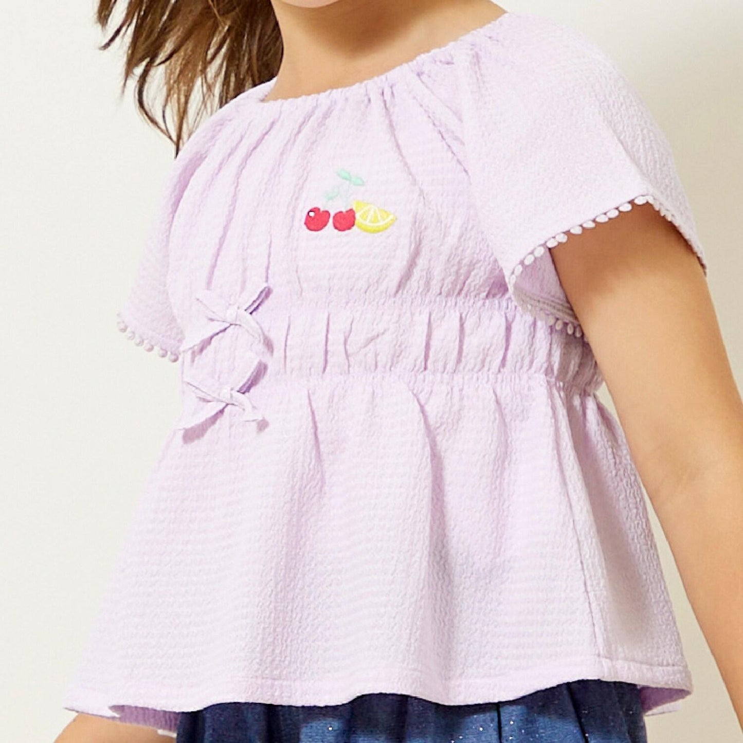 褶皺提花女襯衫