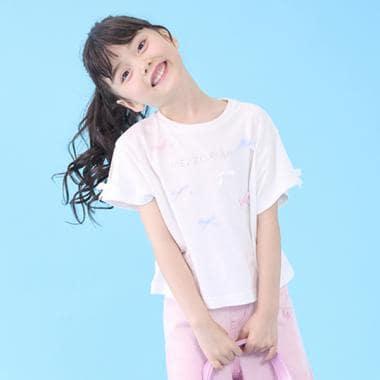 冰淇淋蝴蝶結短袖T恤