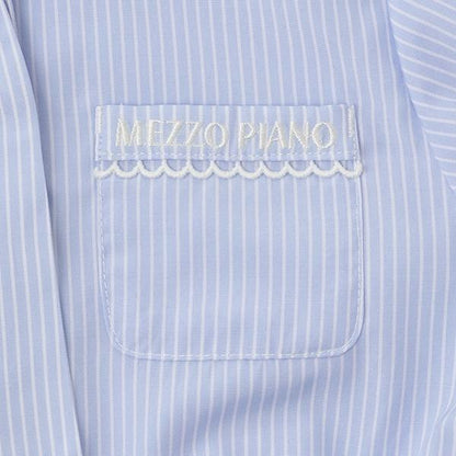 附領帶短袖襯衫