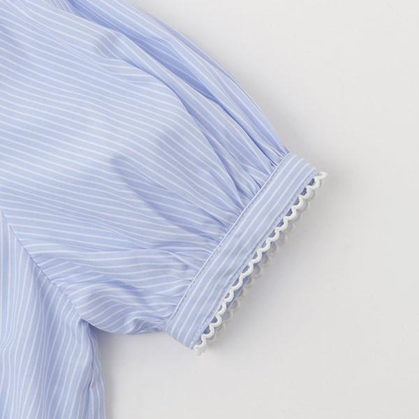 附領帶短袖襯衫