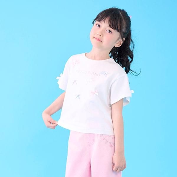 冰淇淋蝴蝶結短袖T恤
